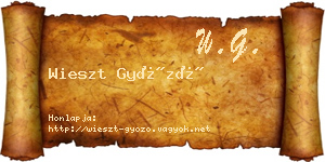 Wieszt Győző névjegykártya