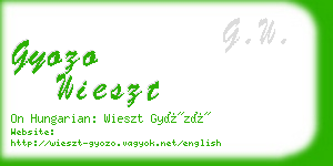 gyozo wieszt business card